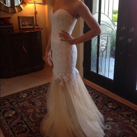 La Femme 18951 White Prom Dress Size 2 - Picture 4 of 7